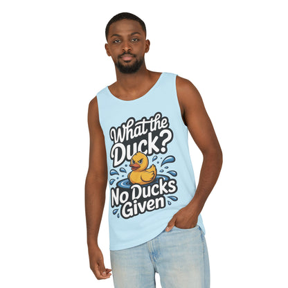 Funny Duck Tank Top for Summer - No Ducks Given Tee - What The Duck Mens T-Shirt - Sarcastic Rubber Duck Graphic, Humor Gift For Him