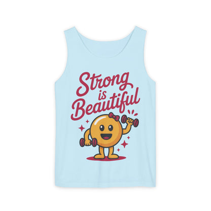 Strong is Beautiful Womens Tank Top, Cute Fitness and Gym Motivation Shirt, Workout Shirt, Exercise Top, Gift for Her, Summer Activewear