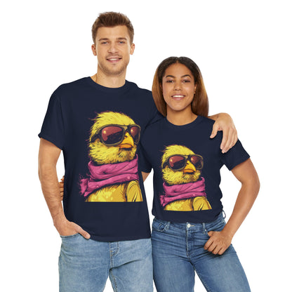 Chic Cool Chick T-Shirt, Unisex Heavy Tee, Funny Animal Tee, Trend Chick Graphic T-Shirt Gift