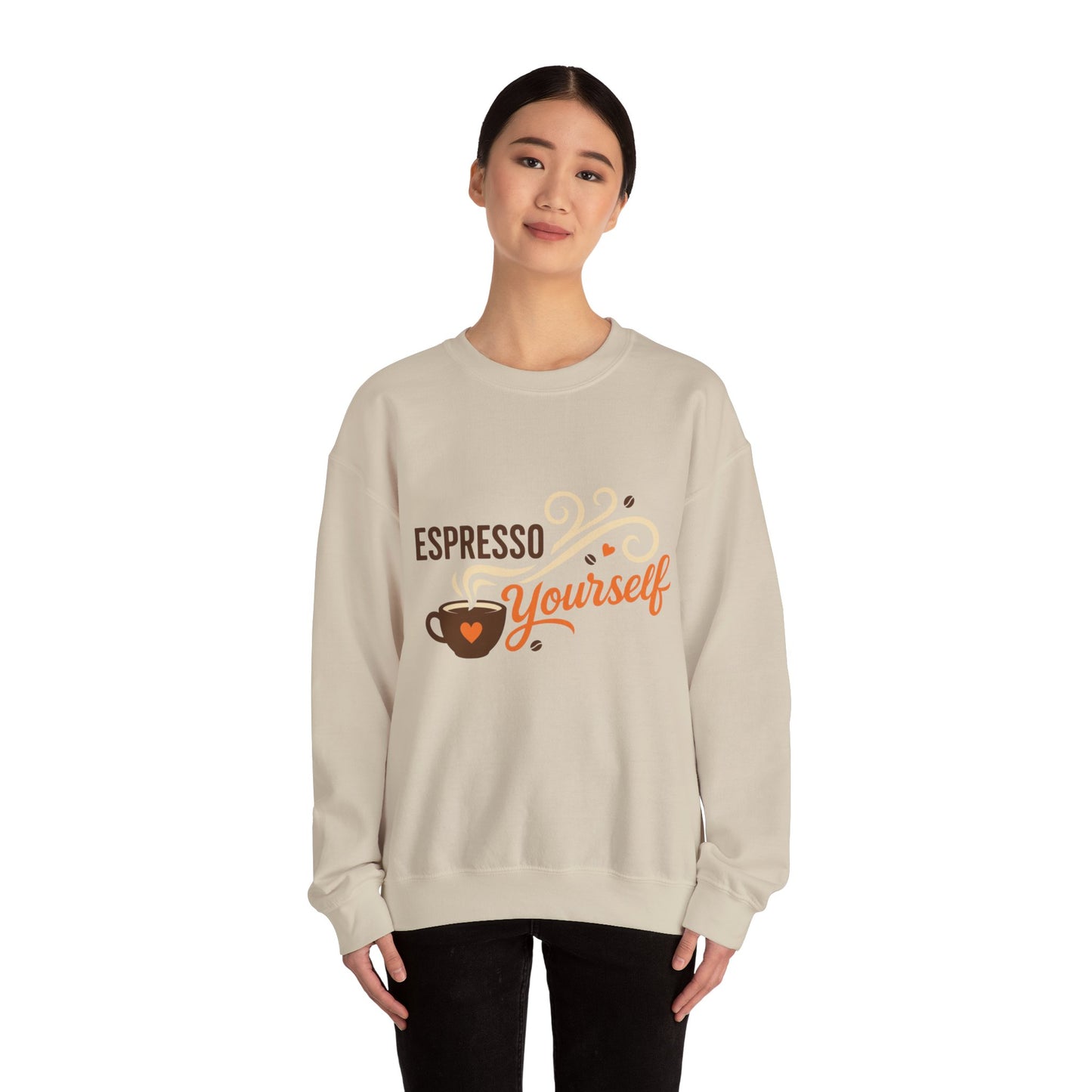 Espresso Yourself Womens Sweatshirt, Coffee Lover Pullover, Funny Barista Gift