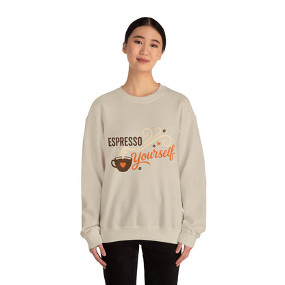 Espresso Yourself Womens Sweatshirt, Coffee Lover Pullover, Funny Barista Gift