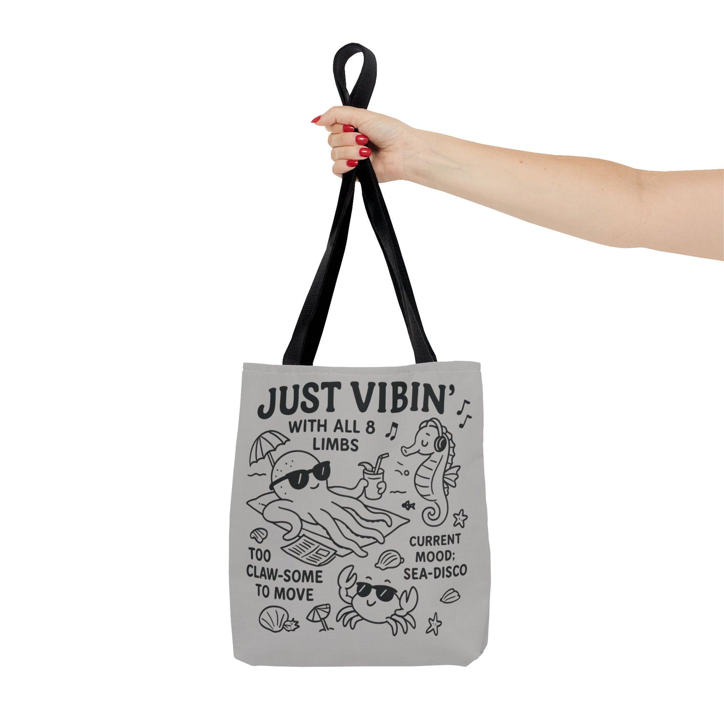Fun Sea-Themed Tote Bag, Beach Accessories, Summer Vibes, Gift for Ocean Lovers, Reusable Shopping Bag, Cute Beach Tote