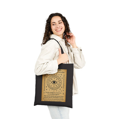 Sigil of Protection from Envy Tote Bag, Evil Eye Ward Symbol, Occult Energy Shield, Witchy Canvas Bag, Mystic Charm Art, Boho Chic