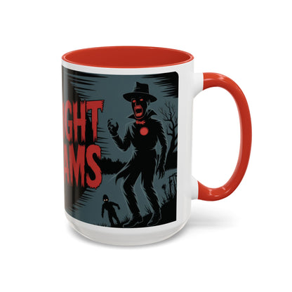 Midnight Screams Mug, Retro Horror Movie Poster Coffee Cup, Gothic Halloween Gift for Horror Lovers, Accent Coffee Mug (11, 15oz)