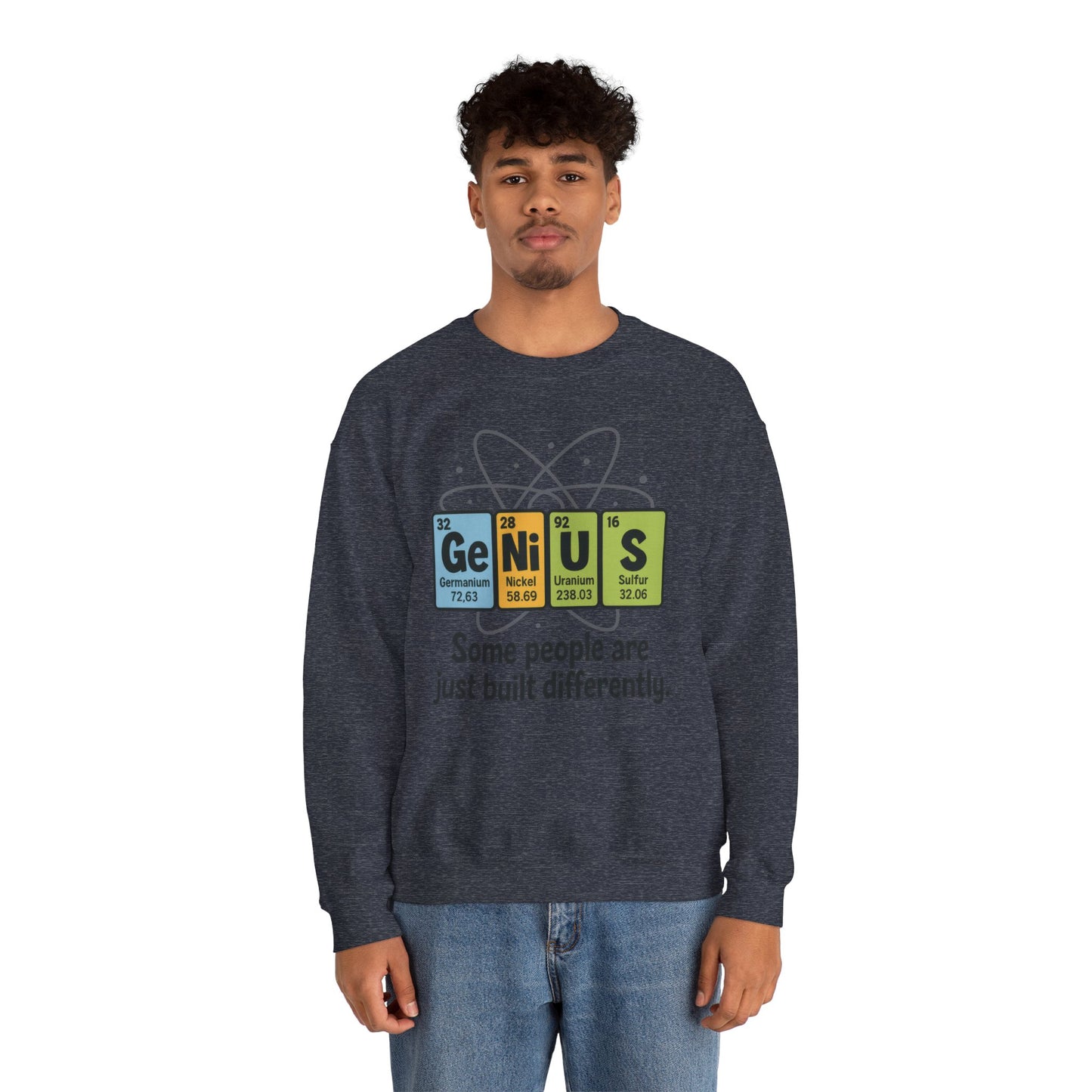 Funny Mens Genius Sweatshirt, Periodic Table Nerd Pullover, Smart Science Gift for Him, Genius Sweatshirt,  Science Lovers Gift