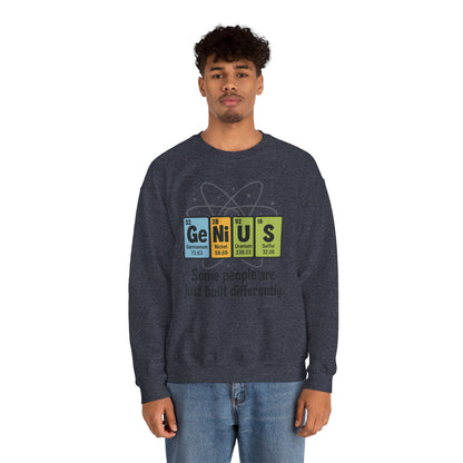Funny Mens Genius Sweatshirt, Periodic Table Nerd Pullover, Smart Science Gift for Him, Genius Sweatshirt,  Science Lovers Gift