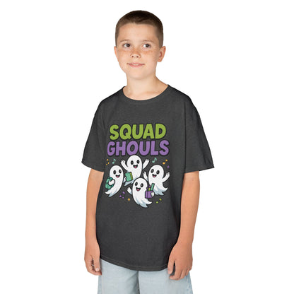Kids Squad Ghouls T-Shirt, Cute Ghost Friends School Shirt, Halloween Back to School Tee for Boys & Girls