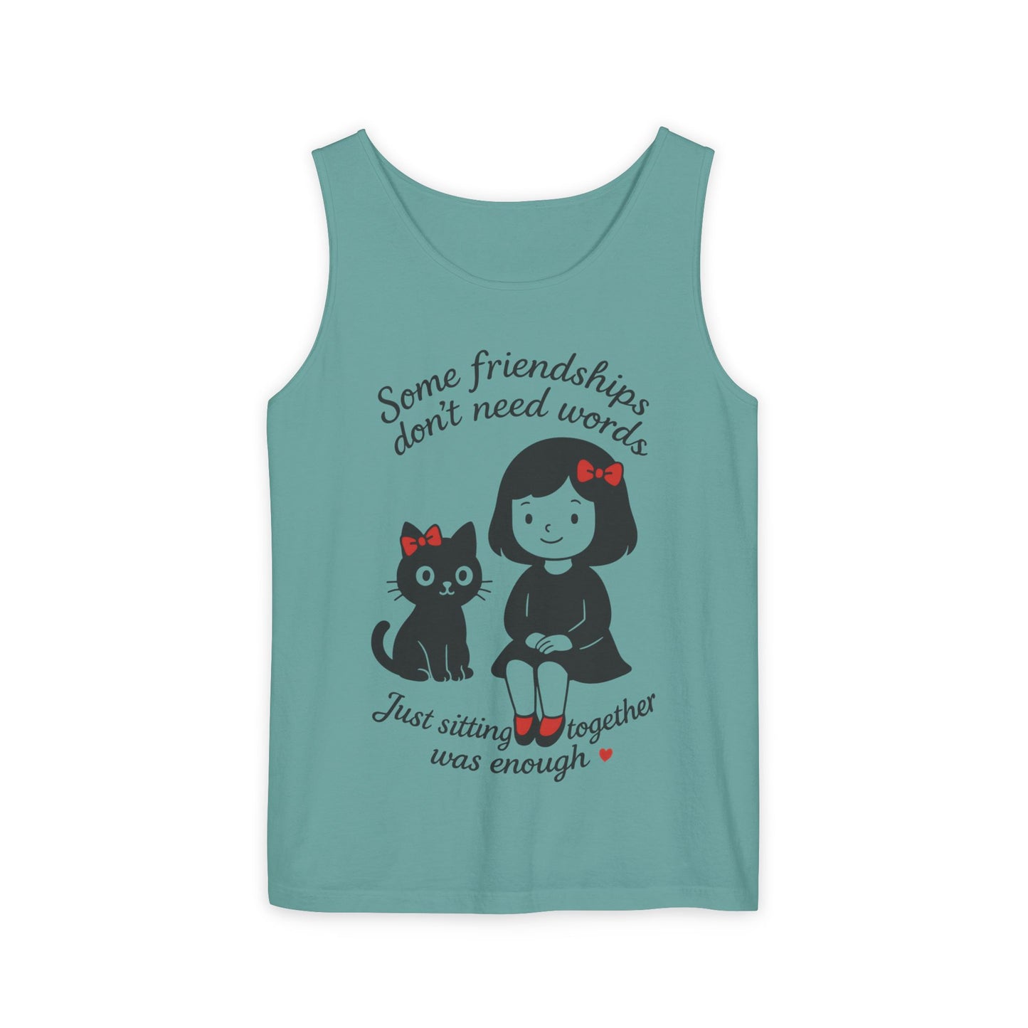 Friendship Tank Top, Cute Cat Lovers Gift, Womens Summer Apparel, Perfect for Casual Outings, Friendship Day, Cat Mom Tees