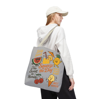 Juicy Summer Tote Bag, Fun Beach Carryall, Perfect for Grocery Shopping, Reusable Market Tote, Cute Gift for Fruit Lovers, Large Tote Bag