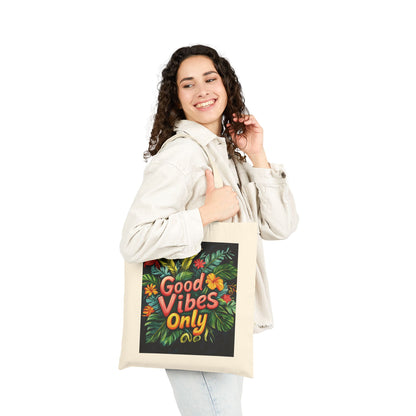 Good Vibes Only Tote Bag | Eco-Friendly Cotton Bag, Beach Bag, Shopper, Gift for Friends, Positive Energy Bag