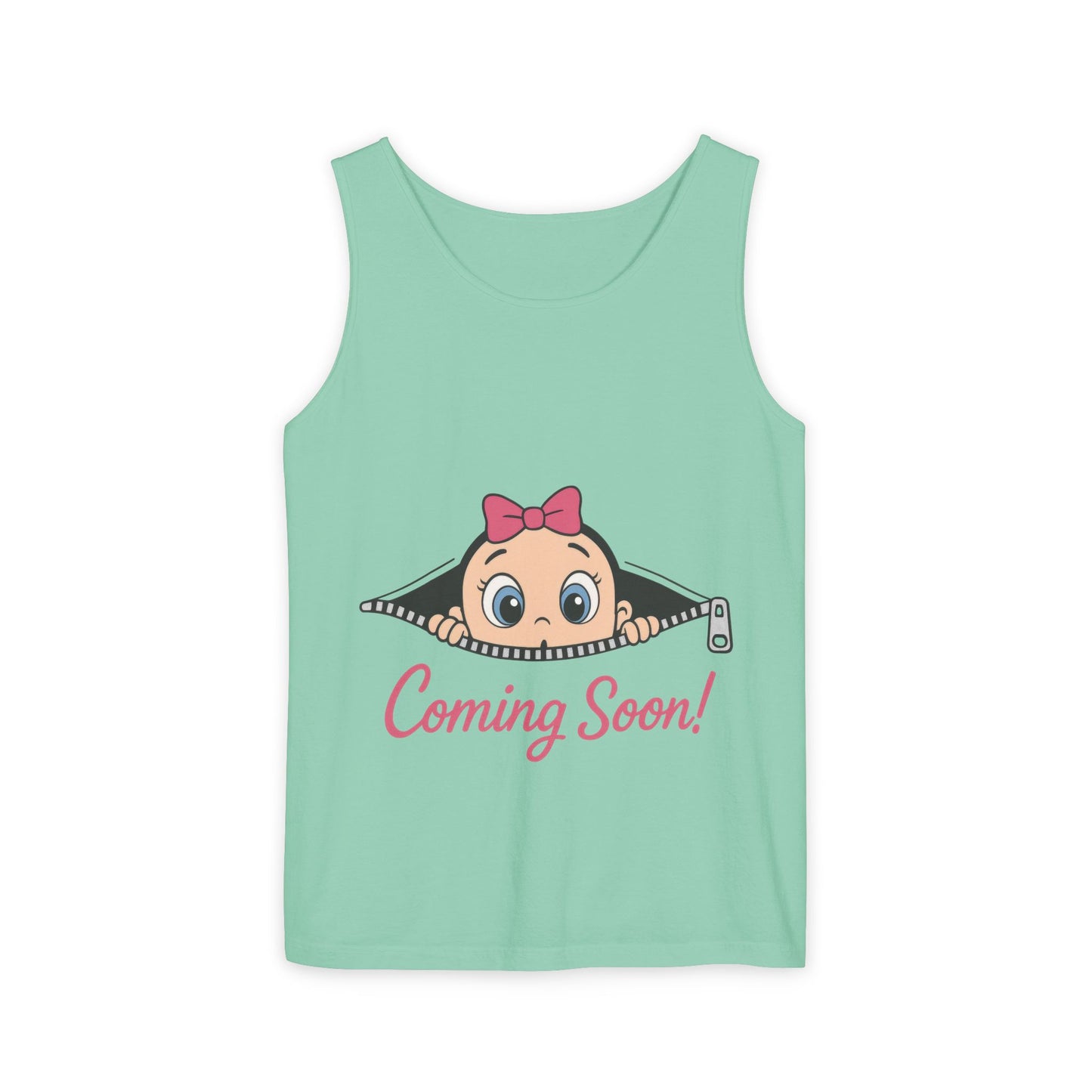 Coming Soon Maternity  Tank Top, Cute Baby Girl Pregnancy Announcement Shirt, Expecting Mom Gift, Gender Reveal Tank, Baby Shower Gift