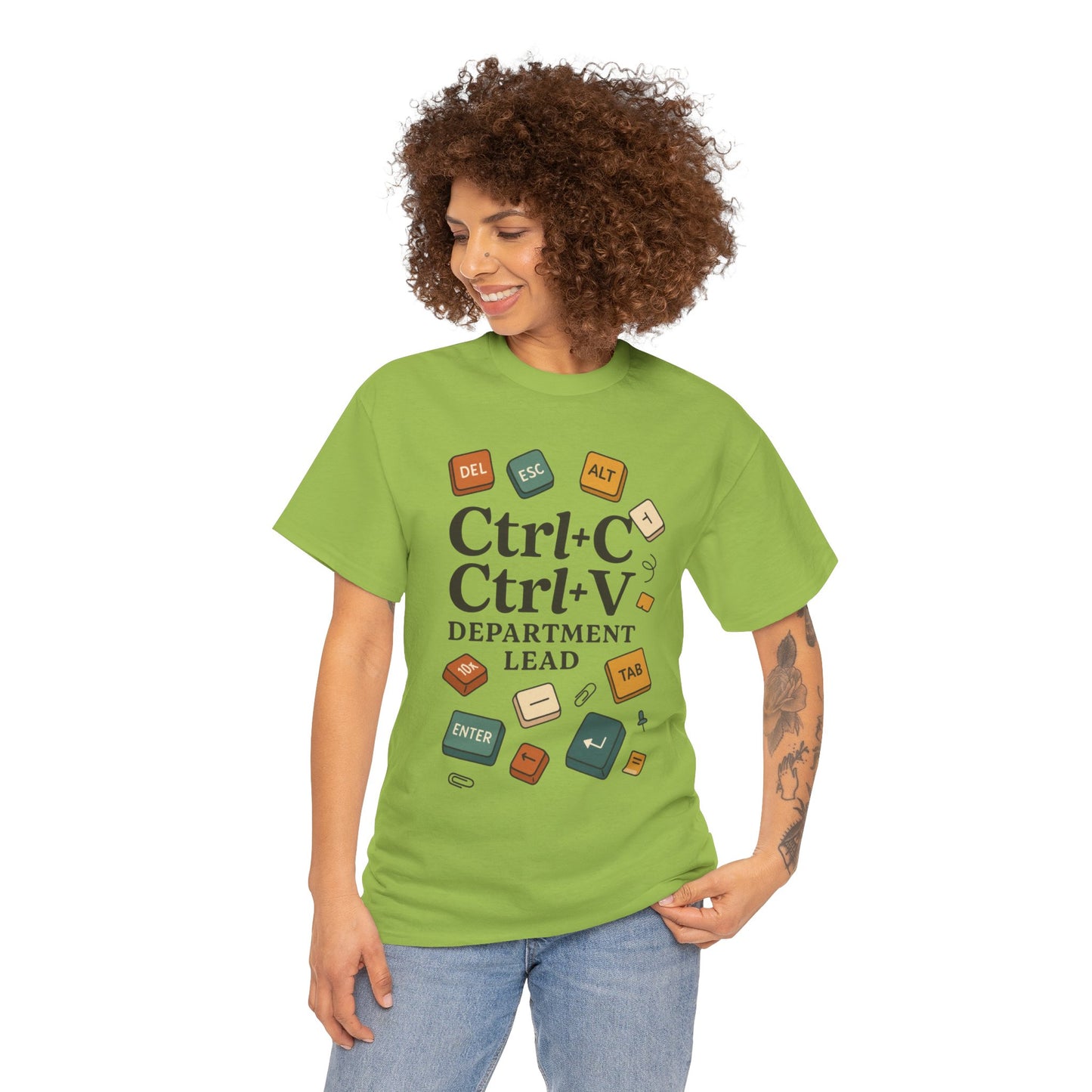 Funny Office T-Shirt - Ctrl+C Ctrl+V Department Lead Tee, Gift for Tech Lover, Creative Workwear, Programmer Apparel, Geeky Humor Shirt