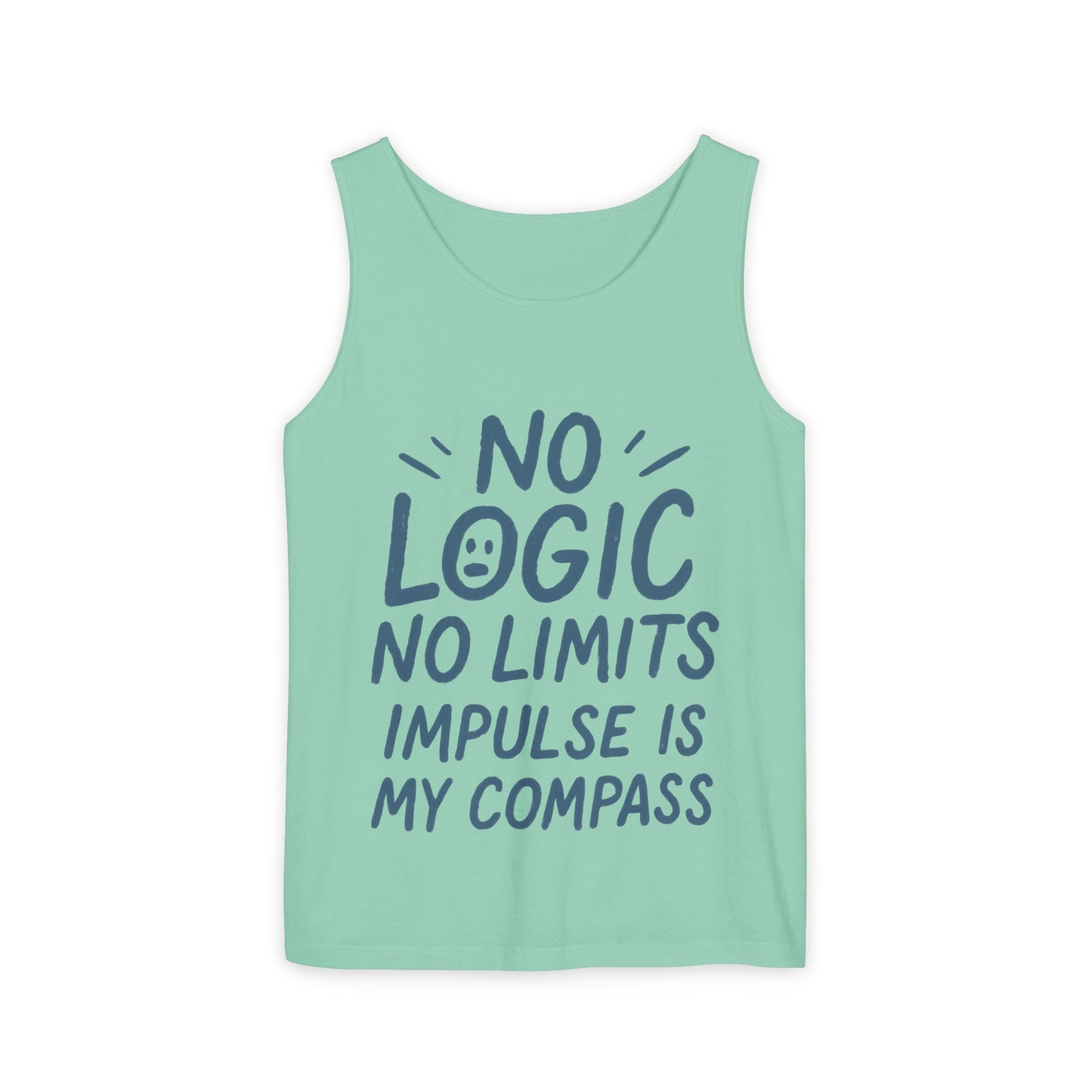 Funny No Logic Womens Tank Top, No Limits Impulse Quote, Carefree Graphic Tee, Gym Apparel for Women, Fitness Gift, Casual Summer Top
