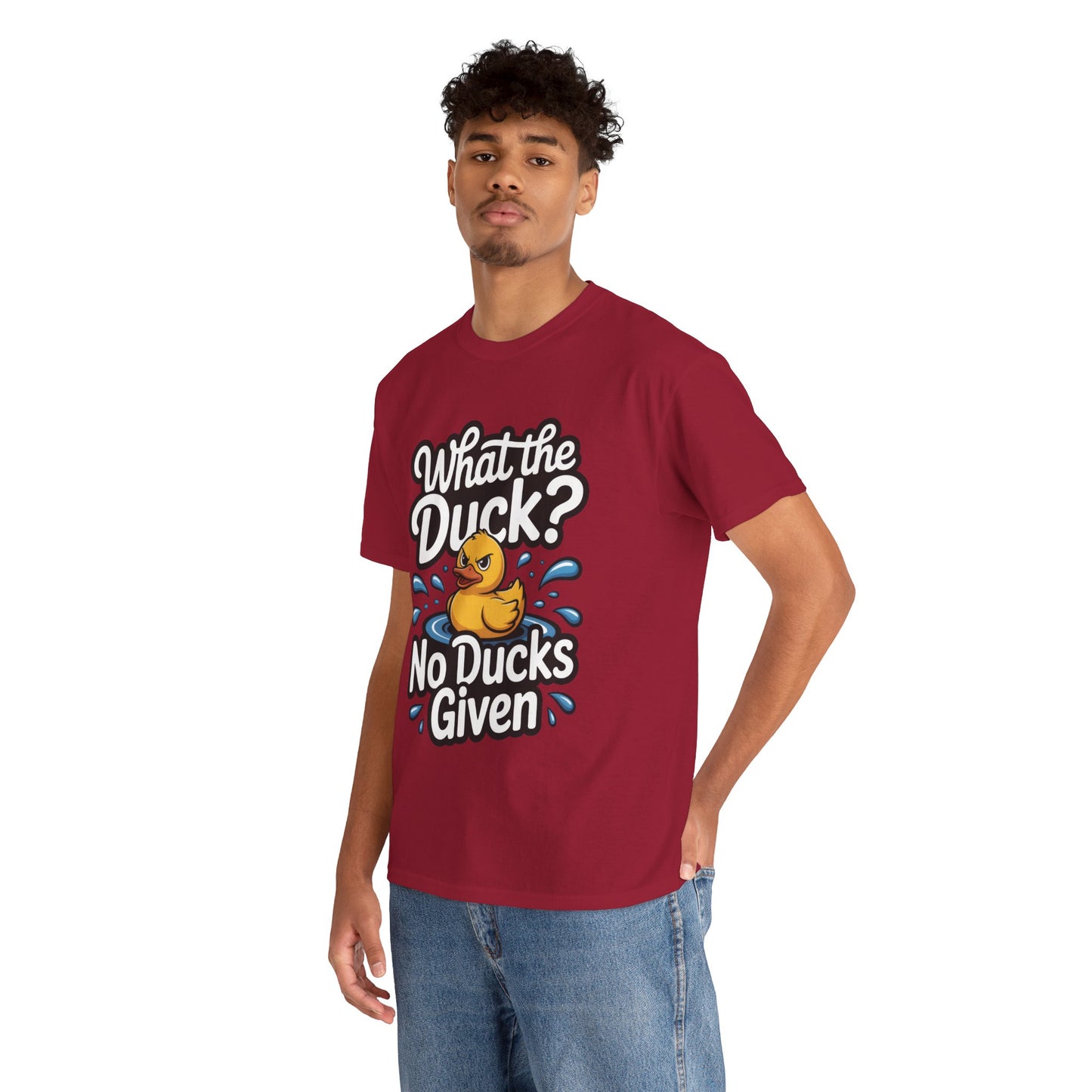 Funny Duck Shirt - No Ducks Given Tee - What The Duck Mens T-Shirt - Sarcastic Rubber Duck Graphic - Humor Gift For Him
