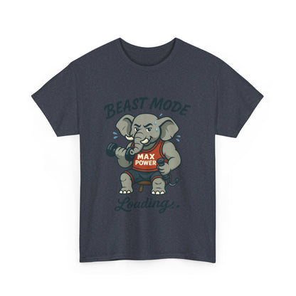 Beast Mode Elephant Gym Shirt, Funny Workout T-Shirt For Men, Max Power Fitness Tee, Beast Mode Loading Graphic, Gym Motivation Gift