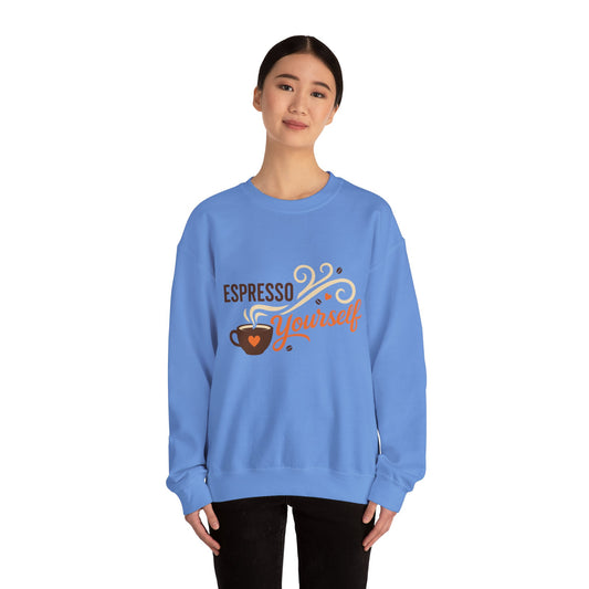 Espresso Yourself Womens Sweatshirt, Coffee Lover Pullover, Funny Barista Gift