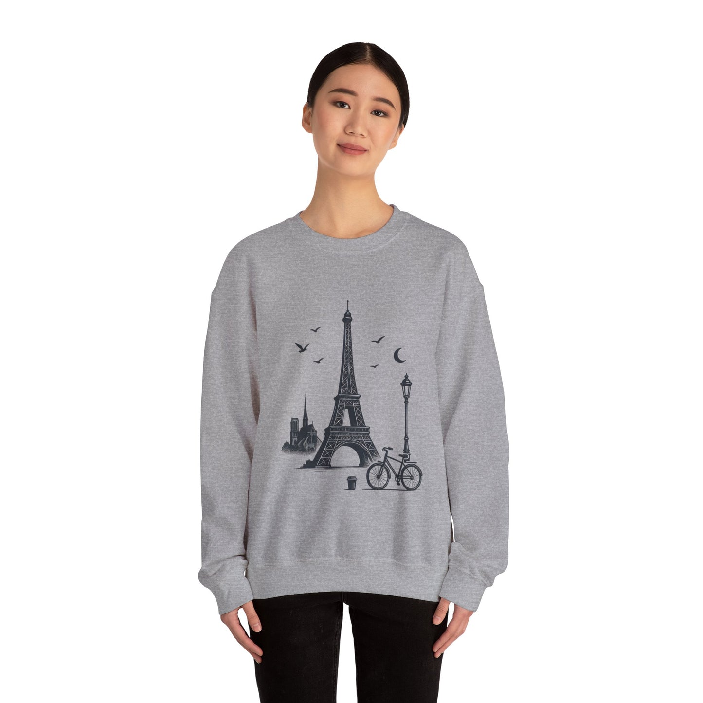 Vintage Parisian Crewneck Sweatshirt, Eiffel Tower Sweater, Cozy Travel Gift, Unisex Fashion, Casual Paris Sweatshirt