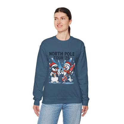 North Pole Tour 25 Women's Christmas Sweatshirt, Funny Rock Holiday Jumper