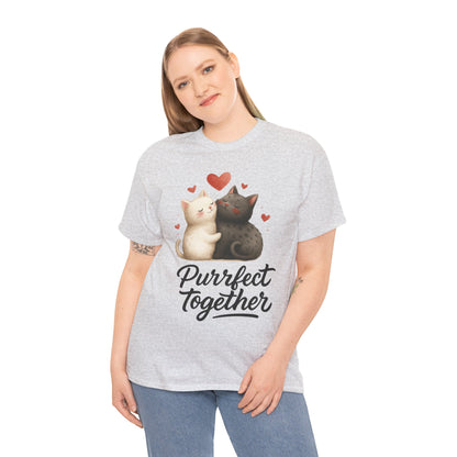 Purrfect Together Cat Womens Tee, Cute Cat Lovers Gift, Funny Animal T-Shirt, Womens Cotton Graphic Tee, Perfect for Valentine's Day, Pet [...]