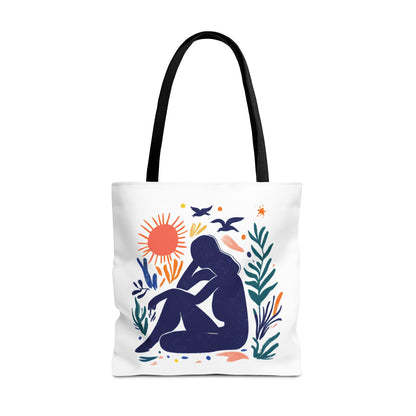 Boho Art Tote Bag, Versatile Eco-Friendly Carryall, Gift for Her, Summer Outing, Beach Bag, Reusable Shopping Tote