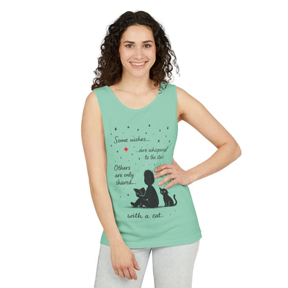 Whimsical Cat Lover's Tank Top, Inspirational Quote Top, Womens Garment-Dyed Summer Shirt, Gifts for Cat Moms, Casual Wear, Pet [...]