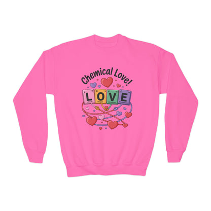 Chemical Love Youth Sweatshirt, Cute Crewneck, Trendy Teen Apparel, Cozy Casual Style, Valentine's Day Gift For Girl, Birthday