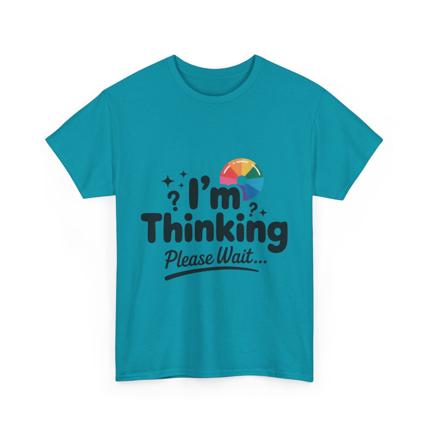 Funny - Im Thinking Please Wait - Mens T-Shirt, Cute Geeky Gift for Introverts, Programmers, Designers, Fun Humor Shirt, Gift for Adults