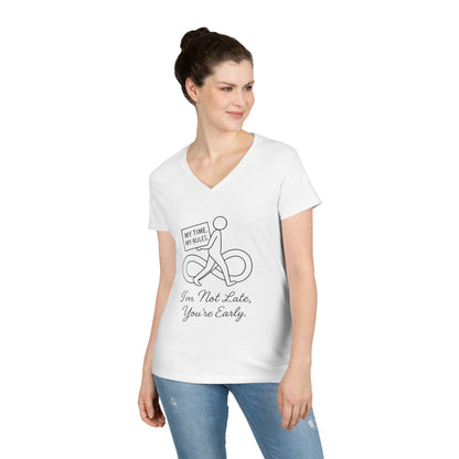 My Time My Rules Women's  V-Neck T-Shirt, Funny T-Shirt, Casual Wear, women empowerment tee, confident woman shirt, self love t shirt