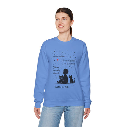 Cozy Cat-Inspired Crewneck Sweatshirt - Literary Lover Gift, Womens Layer, Cat Enthusiast Apparel, Thoughtful Gift for Cozy Nights