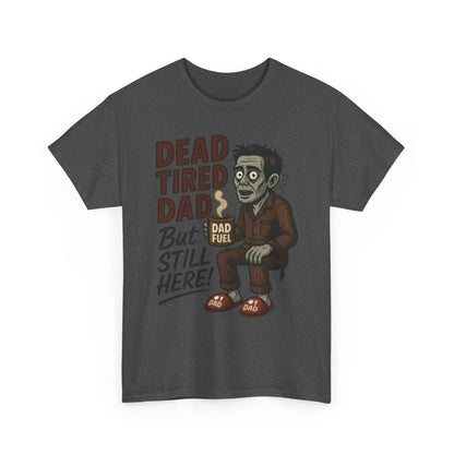 Dead Tired Dad Funny Zombie Coffee Men's T-Shirt, Father's Day Gift for Men, Dad Fuel Graphic Tee, Halloween Dad Tee