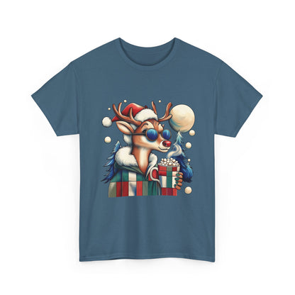 Cool Reindeer Christmas T-Shirt, Funny Holiday Shirt for Men