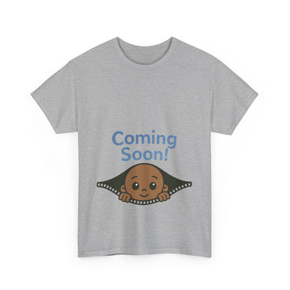 Coming Soon Maternity  Tee, Cute Baby Boy Pregnancy Announcement Tee, Funny Expecting Mom Gift, Gender Reveal Tee, Baby Shower Top