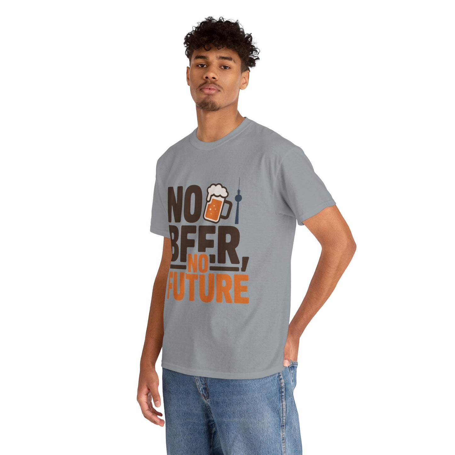 No Beer No Future Funny Beer Graphic Mens T-Shirt, Beer Tee, Beer Lover Tee