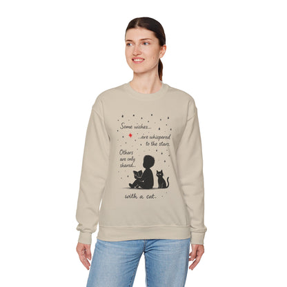 Cozy Cat-Inspired Crewneck Sweatshirt - Literary Lover Gift, Womens Layer, Cat Enthusiast Apparel, Thoughtful Gift for Cozy Nights
