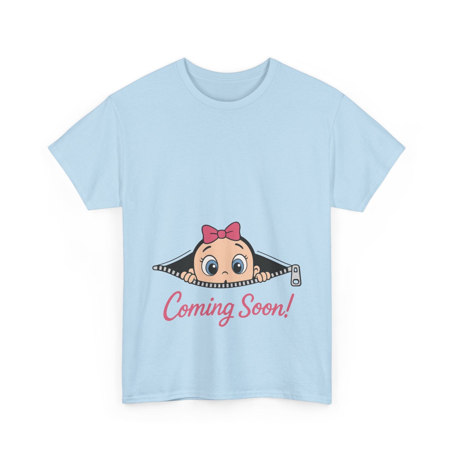 Coming Soon Maternity T-Shirt, Cute Baby Girl Pregnancy Announcement Shirt, Expecting Mom Gift, Gender Reveal Tee, Baby Shower Gift