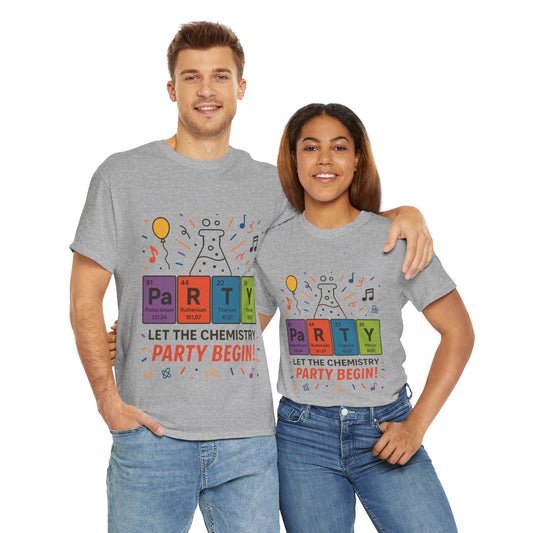 Funny Chemistry Party T-Shirt, Periodic Table PaRTY Tee, Unisex Science Humor Shirt, Gift for Chemistry Teacher,Science Tee, Nerdy Pun Shirt
