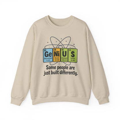 Funny Mens Genius Sweatshirt, Periodic Table Nerd Pullover, Smart Science Gift for Him, Genius Sweatshirt,  Science Lovers Gift