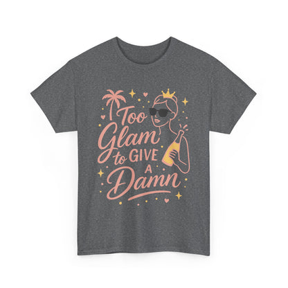 Too Glam to Give a Damn Bridal Party Shirt, Bachelorette Party Tee, Bridesmaid Wedding Tee, Hen Party Top, Bridal Shower,  Bridesmaids Gift