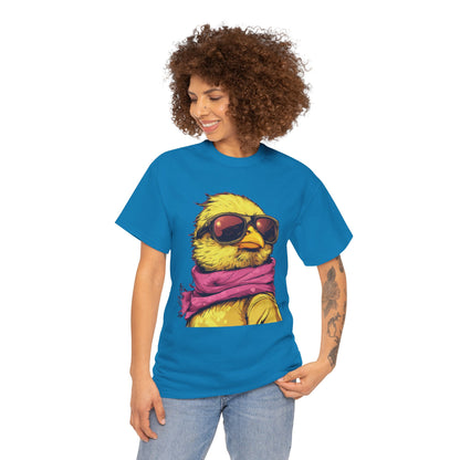 Chic Cool Chick T-Shirt, Unisex Heavy Tee, Funny Animal Tee, Trend Chick Graphic T-Shirt Gift