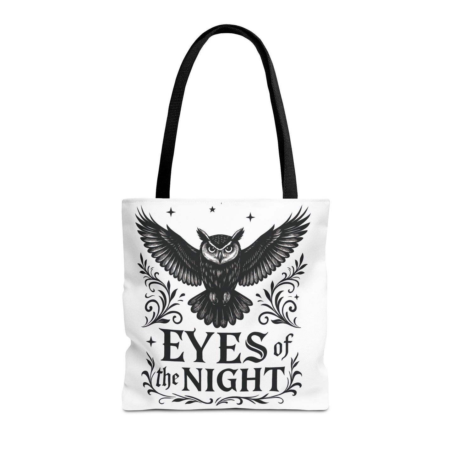 Eyes of the Night Owl Tote Bag, Artsy Shopping Bag, Eco-Friendly Carryall, Unique Gift for Animal Lovers, Halloween Decor, Beach Tote