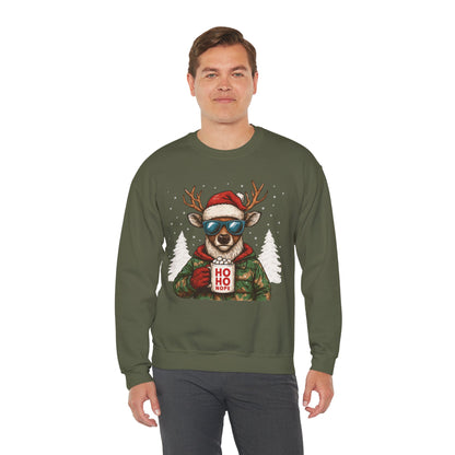 Men's HO HO NOPE Funny Christmas T-Shirt, Cool Reindeer Holiday Tee