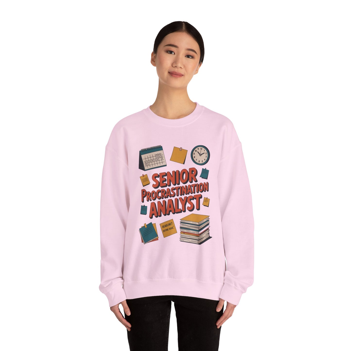 Senior Procrastination Analyst Sweatshirt, Gift for Graduates, Office Humor Apparel, Meme Sweatshirt, Casual Wear, Motivation Humor Apparel