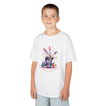 Explosive Rock Vibes Kids Tee - Fun Bunny Graphic T-Shirt for Young Rockstars