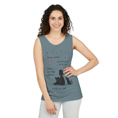 Whimsical Cat Lover's Tank Top, Inspirational Quote Top, Womens Garment-Dyed Summer Shirt, Gifts for Cat Moms, Casual Wear, Pet [...]