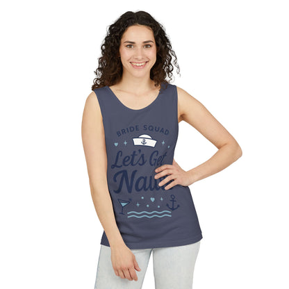 Lets Get Nauti Tank Top, Nautical Bachelorette Party Tee, Bride Squad Gift, Bridesmaid Hen Party Top, Fun Nautical Wedding Shirt
