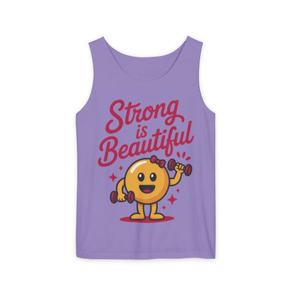 Strong is Beautiful Womens Tank Top, Cute Fitness and Gym Motivation Shirt, Workout Shirt, Exercise Top, Gift for Her, Summer Activewear