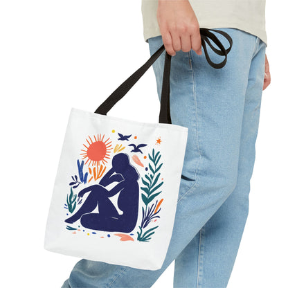 Boho Art Tote Bag, Versatile Eco-Friendly Carryall, Gift for Her, Summer Outing, Beach Bag, Reusable Shopping Tote