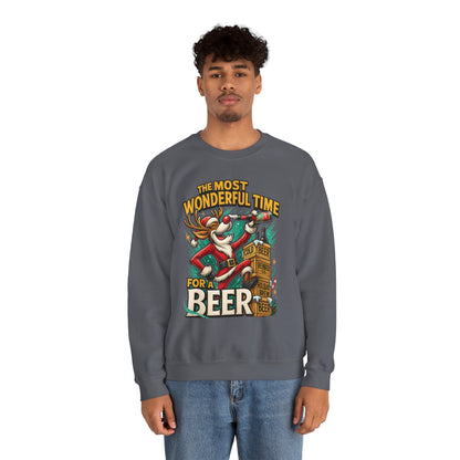 Funny Christmas Beer Sweatshirt, The Most Wonderful Time for a Beer