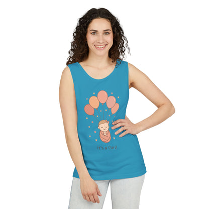It's a Girl! Baby Shower Tank Top, Baby Girl Pregnancy Announcement Shirt, Gender Reveal Mom To Be Gift, Expecting Baby Shower Top