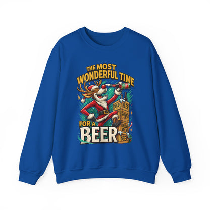 Funny Christmas Beer Sweatshirt, The Most Wonderful Time for a Beer